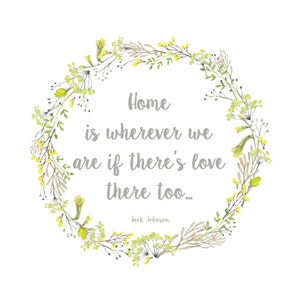 Home is wherever we are if there's love there too digital print 8x10 inch instant download Wall Art Home Decor Jack Johnson image 2