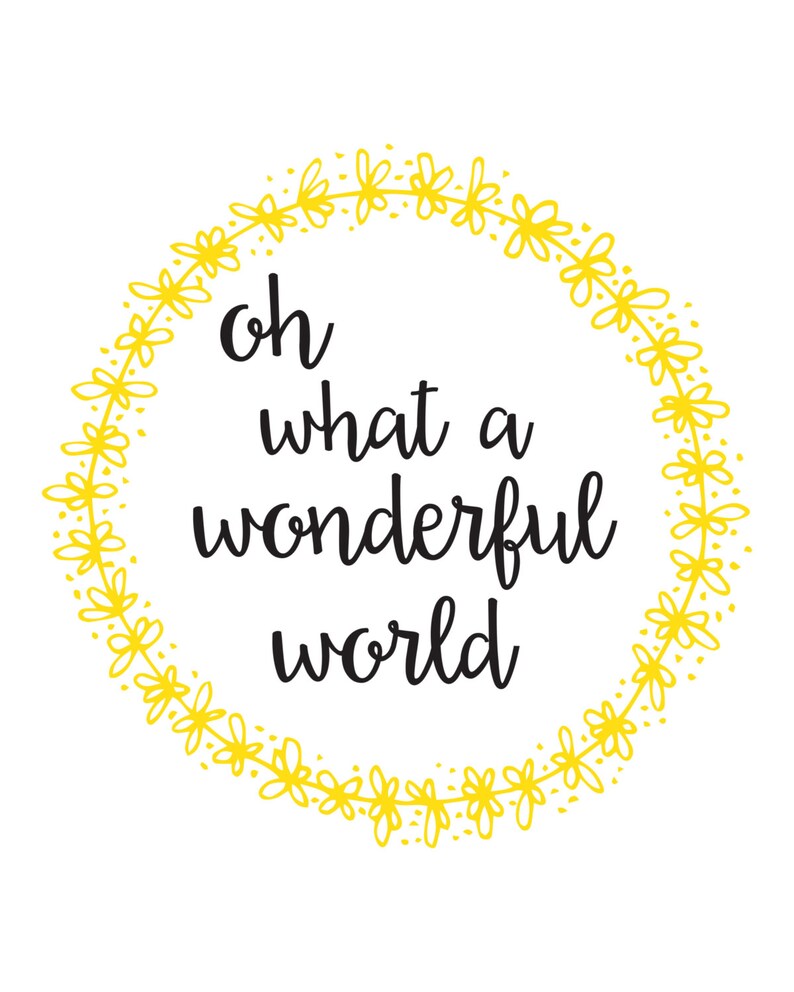 Oh What a Wonderful World Digital Print 8x10 Inch Etsy Sweden
