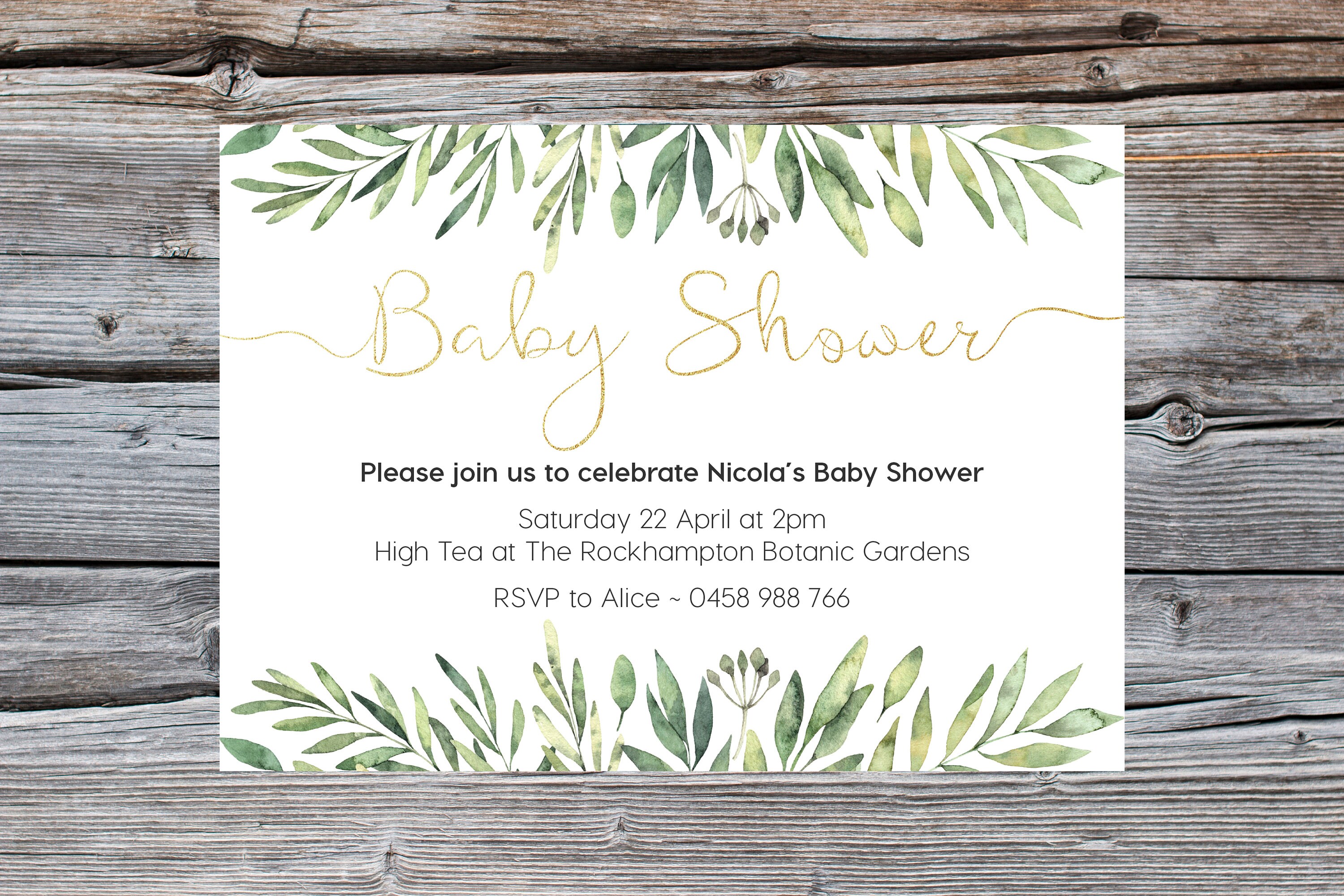 Baby Shower Invitation Printable 6x4 5x7 JPG PDF Etsy