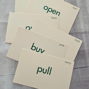 Vintage word cards flash cards  Vintage Ephemera for Junk Journals