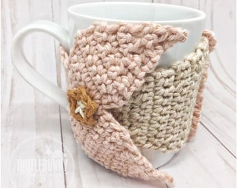 Mermaid Tail Mug Cozy Crochet PDF Pattern Download by TurtleBunny Creations