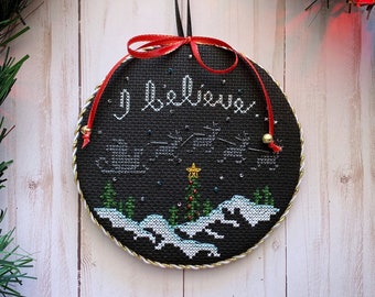 I believe... Christmas Counted Cross-Stitch PDF Pattern Download by TurtleBunny Creations