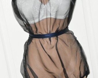 Sissy Lingerie perfect crossdressing fun wear so sheer and see-through Black organza teddy