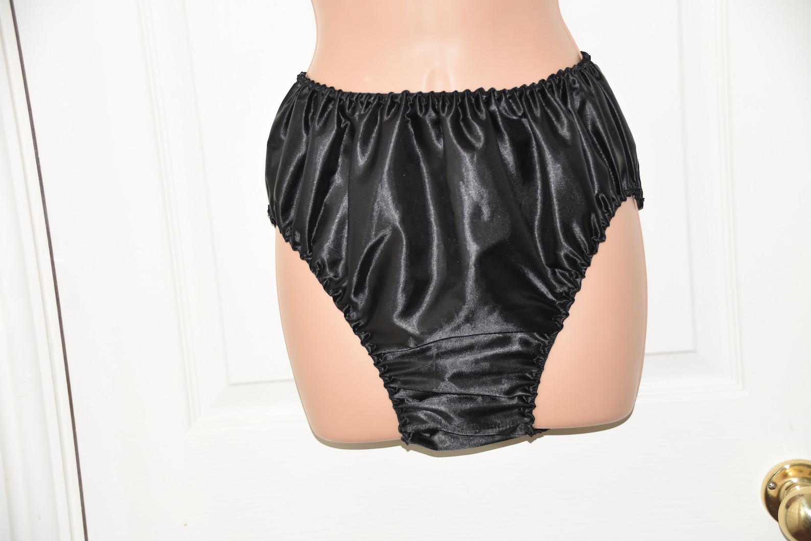 DOUBLE layered black and white satin panties inside panties Etsy