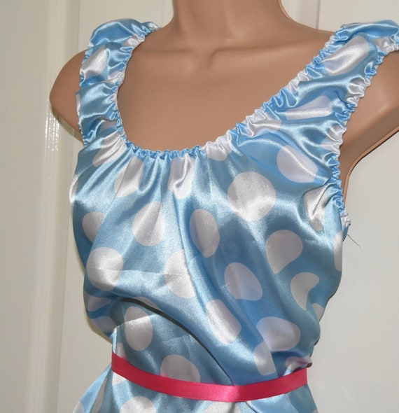 NH 109 - Baby blue crémeux polka crémeux blue doux et soyeux satiné tout-en-un nounours, d’usure se prélasser doux soyeux, grande taille Lingerie Sissy e70672 NH 109 - Baby blue crémeux polka crémeux blue doux et soyeux satiné tout-en-un nounours, d’usure se prélasser doux soyeux, grande taille Lingerie Sissy e70672