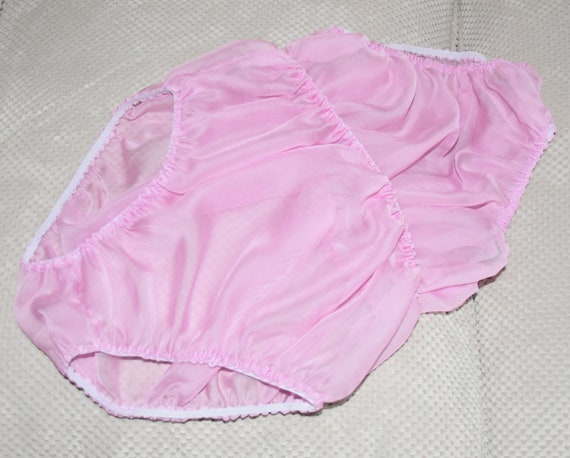 pink sheer pants with fur trim