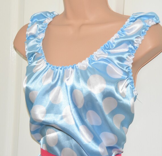 NH 109 - Baby blue crémeux polka crémeux blue doux et soyeux satiné tout-en-un nounours, d’usure se prélasser doux soyeux, grande taille Lingerie Sissy e70672 NH 109 - Baby blue crémeux polka crémeux blue doux et soyeux satiné tout-en-un nounours, d’usure se prélasser doux soyeux, grande taille Lingerie Sissy e70672