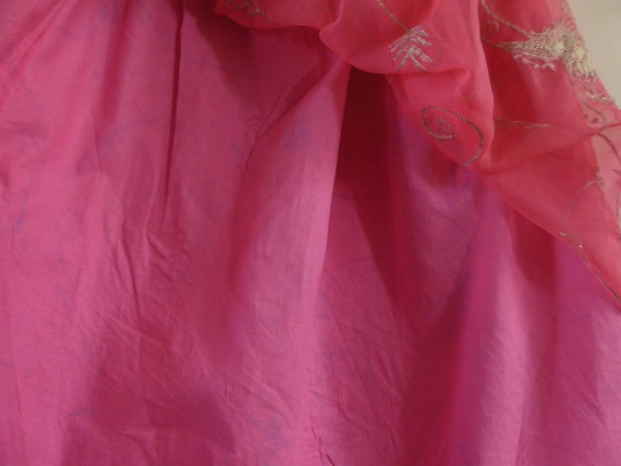 Vintage pink indian skirt lehenga hippie india em… - image 10