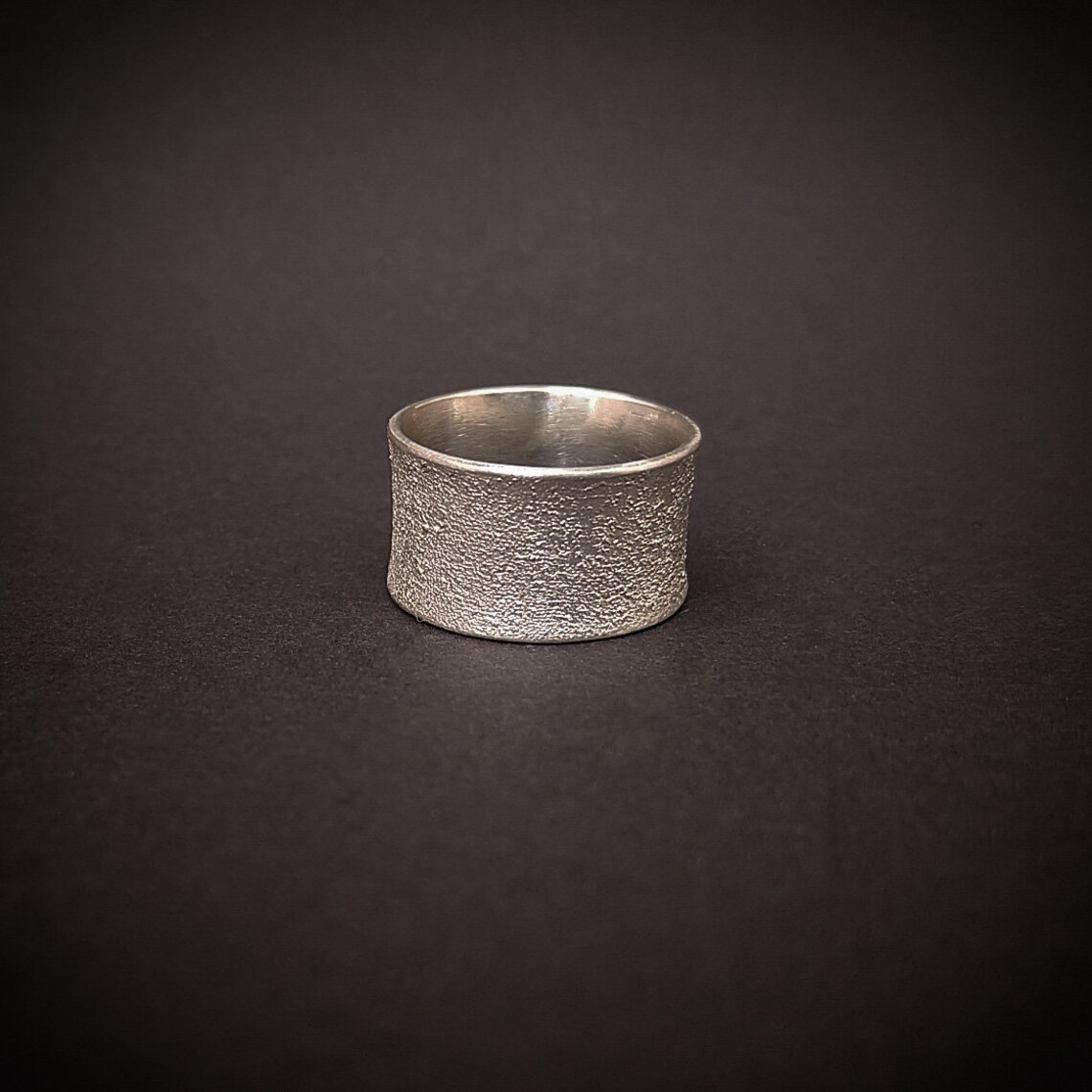 Sterling Silver Ring With Fused Silver Dust Texture - Etsy UK