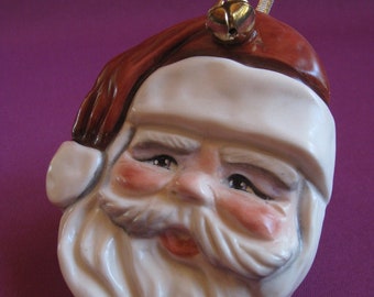 Santa Claus, Holiday Ornament -- Allyson Nagel - A.N. Original Designs -- Porcelain Christmas Ornaments