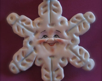 Winter Snowflake Ornament -- Allyson Nagel - A.N. Original Designs -- Porcelain Christmas Ornaments