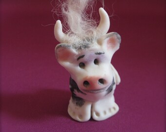 Trollstein, Cow, Holstein, Figurine, Allyson Nagel, Porcelain Original Design