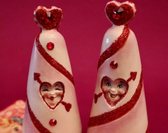 Holiday, Kids, Valentine's Day, Hearts, Series,  Salt 'n Pepper Shaker, Allyson Nagel - A.N. Original Designs -- Limited Edition