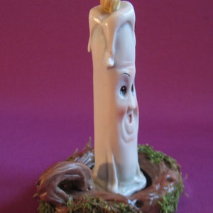 Porcelain Anthropomorphic Halloween Candlestick, Allyson Nagel Original Design image 2