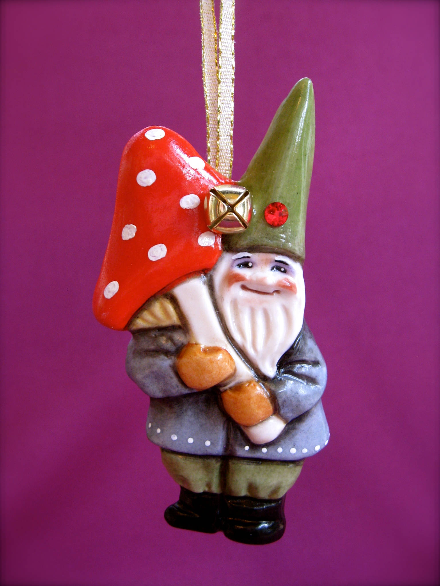 Girl With Mushroom Christmas Ornament Scandinavian Gifts Swedish Gifts  Swedish Decor Gnome Ornament Tomte Nisse 
