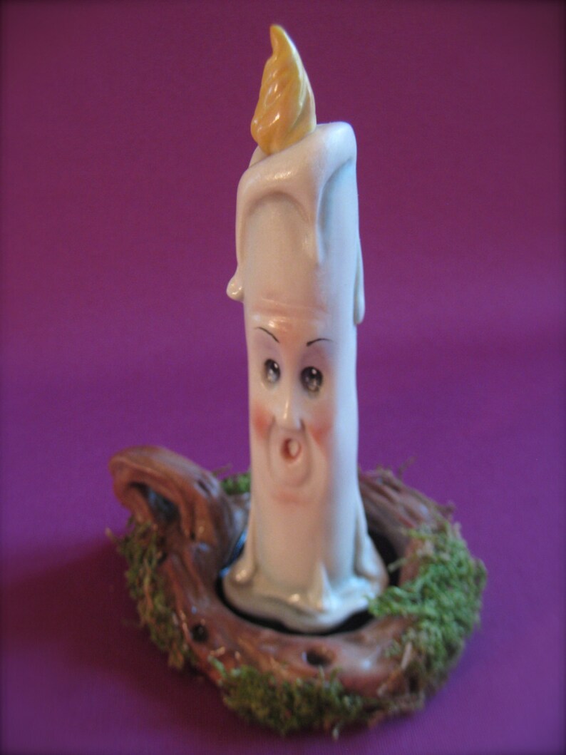 Porcelain Anthropomorphic Halloween Candlestick, Allyson Nagel Original Design image 4