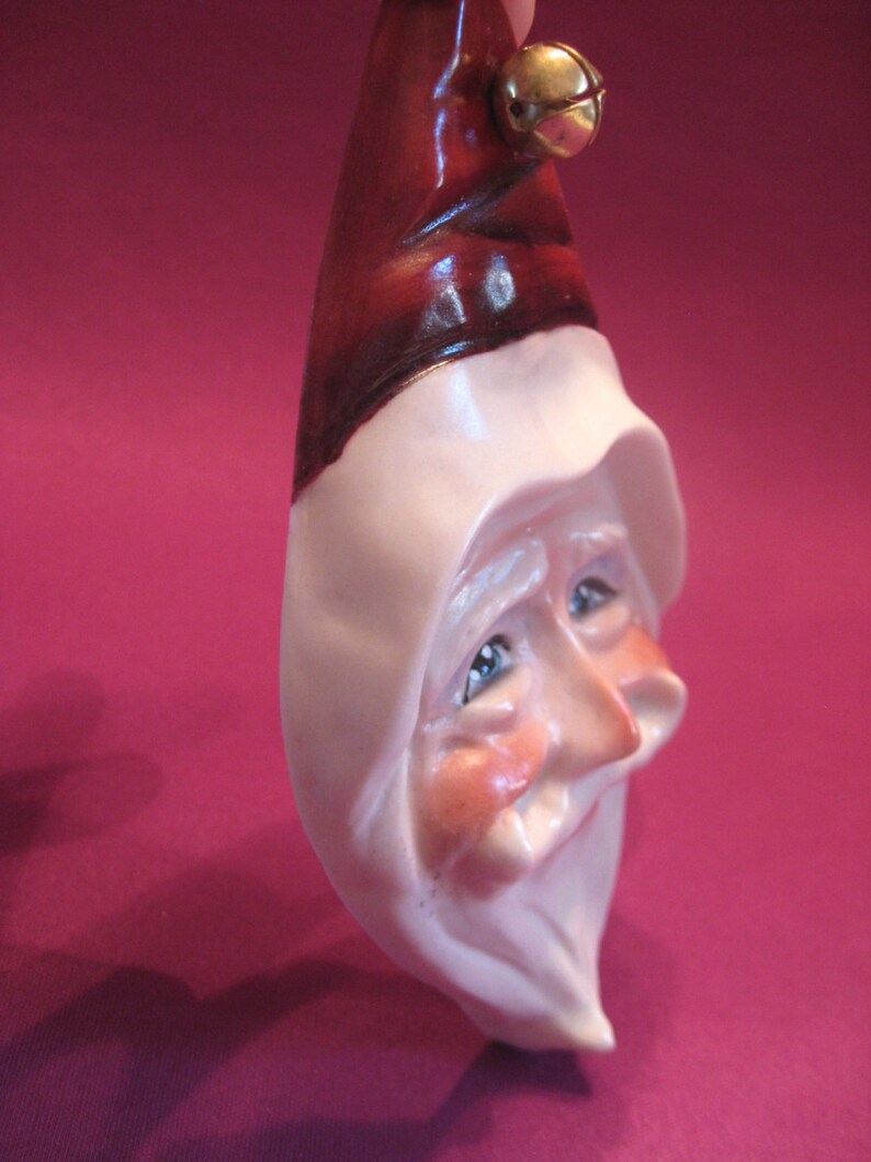 Father Christmas Traditional Santa Ornament A.N Porcelain Christmas Ornaments Allyson Nagel Original Designs