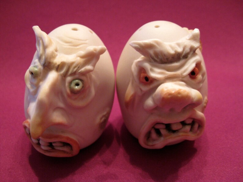 Monster Rotten Eggs Porcelain Salt and Pepper Shaker, S&P, Allyson Nagel Original Designs image 4
