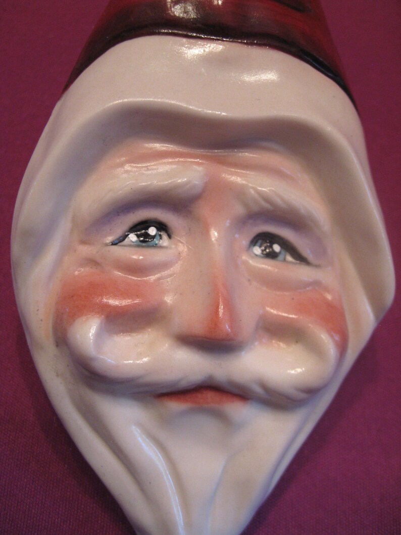 Father Christmas Traditional Santa Ornament A.N Porcelain Christmas Ornaments Allyson Nagel Original Designs