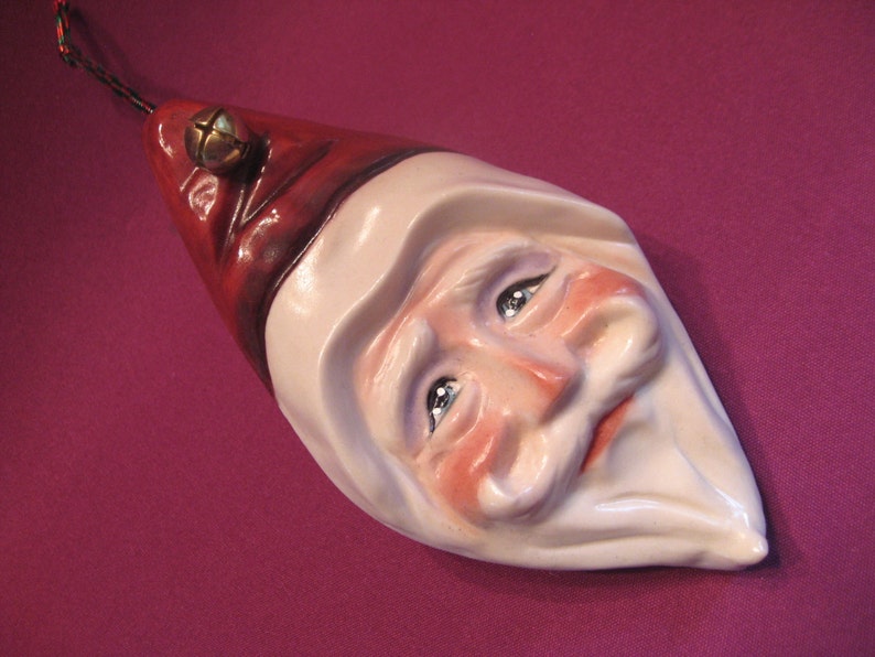 Father Christmas Traditional Santa Ornament A.N Porcelain Christmas Ornaments Allyson Nagel Original Designs
