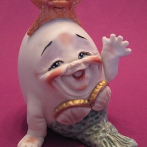 Mermegg -- Allyson Nagel - A.N. Original Designs -- Humpty Dumpty Porcelain Figurines