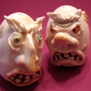 Monster Rotten Eggs Porcelain Salt and Pepper Shaker, S&P, Allyson Nagel Original Designs image 3
