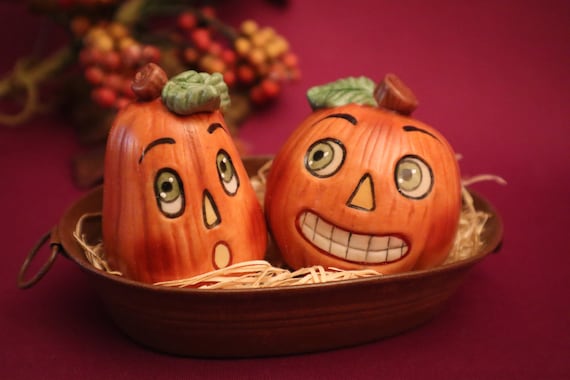 Pumpkin salt and pepper shakers outlet