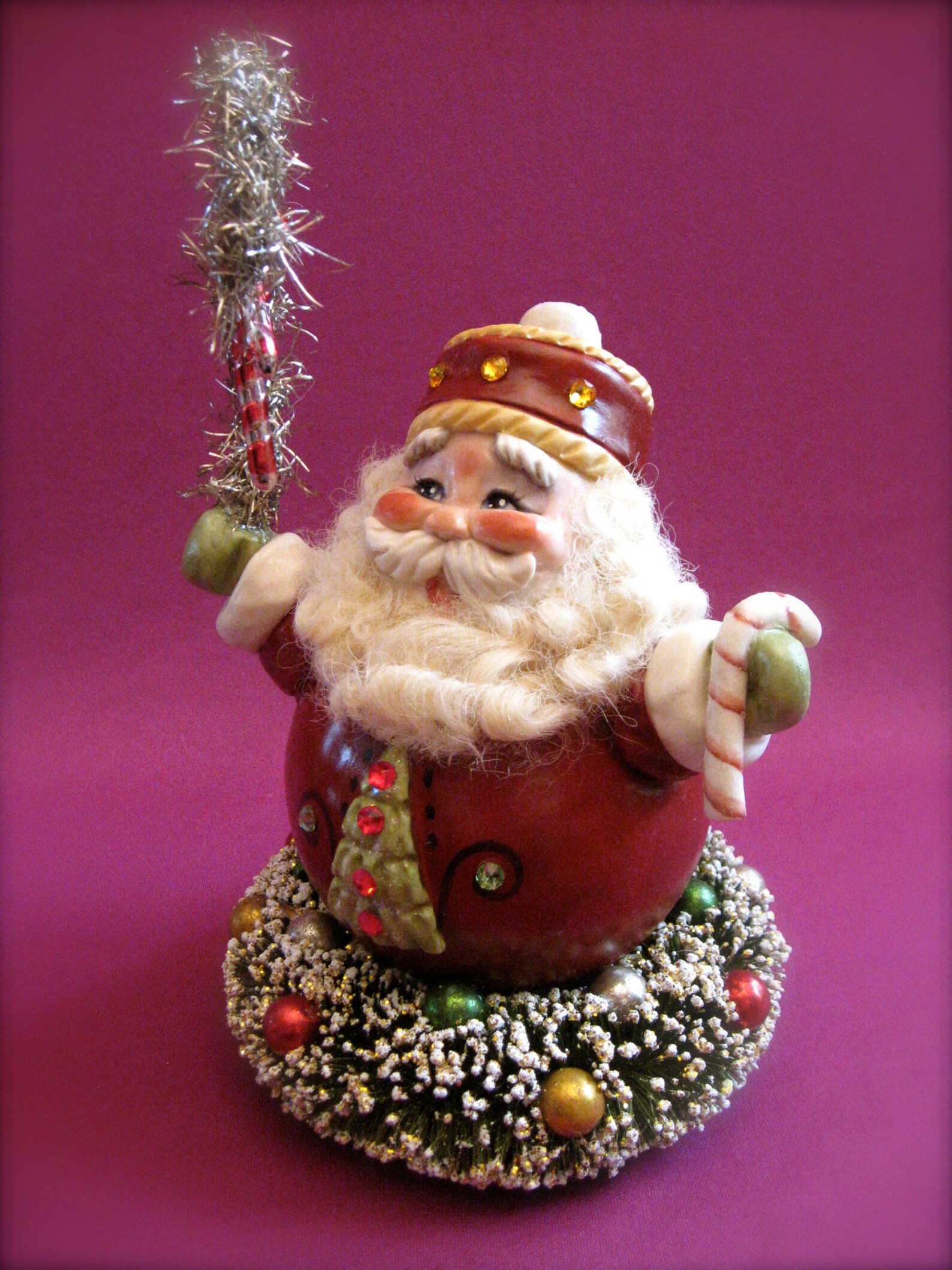 Custom Roly Poly Santa Claus, Candy Cane -- Allyson Nagel - A.N ...