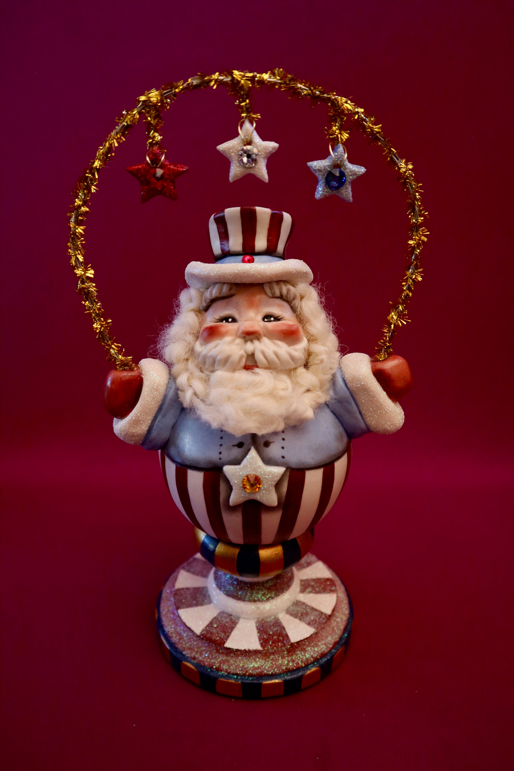 Red Gold Bead Garland  Santa's Holiday Christmas World