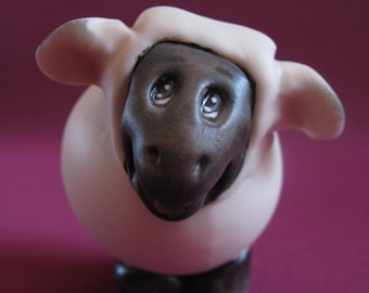 Egg O' Lamb, Porcelain, Allyson Nagel, A.N. Original Designs, Animal Figurine