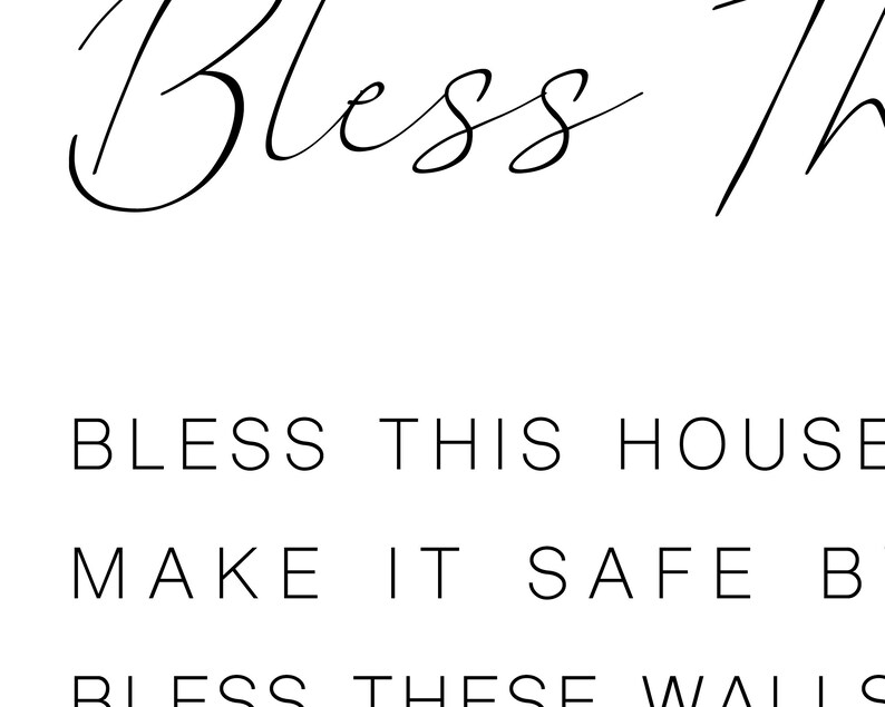 Printable Bless This House Irish blessing print sign quote art Etsy