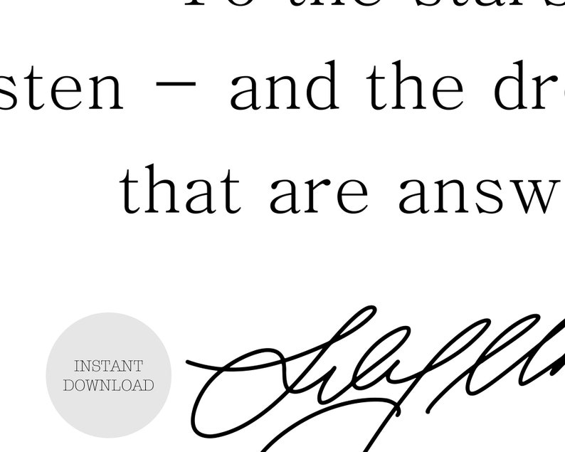 Printable Sarah J Maas To the stars who listen and the Etsy