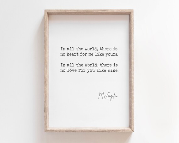 Printable Maya Angelou Love Poem Wedding Poetry Quotes Wall Etsy