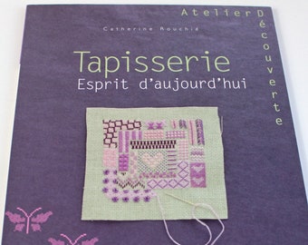 Embroidery book - Tapestry book - Patterns for cross stitch - Cross stitching dessign - French gift - Tapisserie Esprit d'aujourd'hui