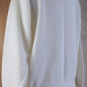 Weißer Pullover Vintage Kleidung Unisex Größe 42 Bild 3