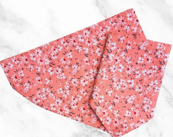 Floral Dog Bandana: Ditsy Daisy Print Cotton Pet Scarf