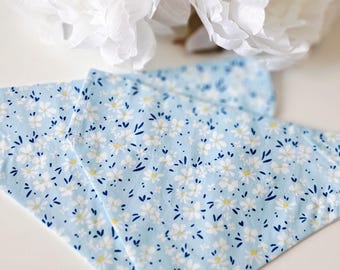 Floral Dog Bandana, Ditsy Daisy Print Pet Bandana, Cotton Dog Scarf for Small, Medium, Large Dogs, Spring Dog Accessory, Handmade Gift"