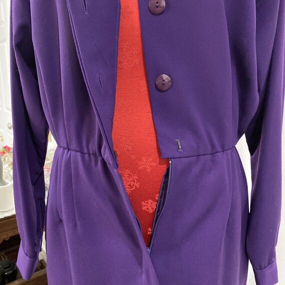Vintage Doncaster Purple shirtdress midi belted 1… - image 8