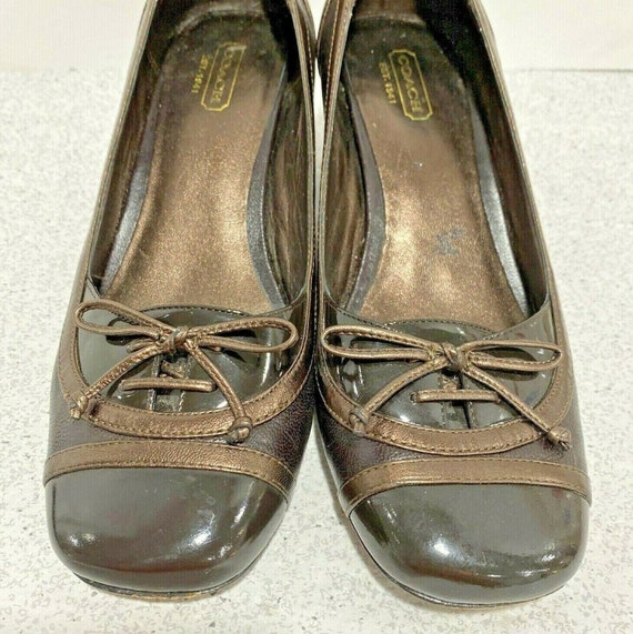 Vintage Y2K Coach Ladies Shoes, Dressy Brown Pate… - image 8