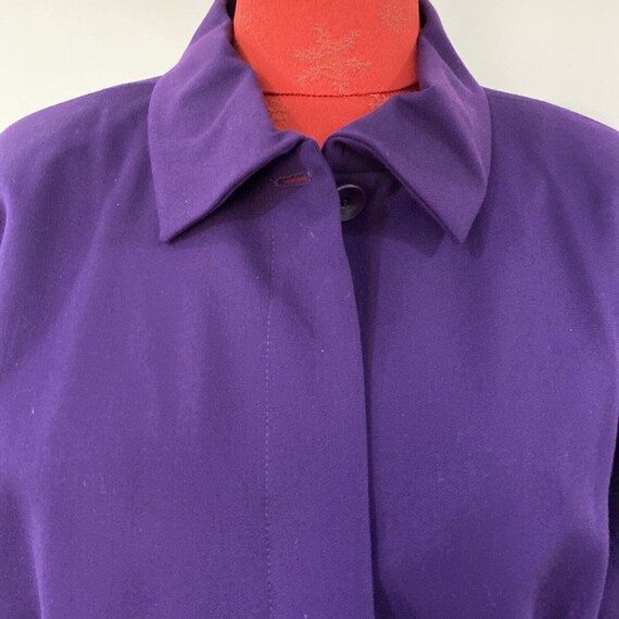 Vintage Doncaster Purple shirtdress midi belted 1… - image 3