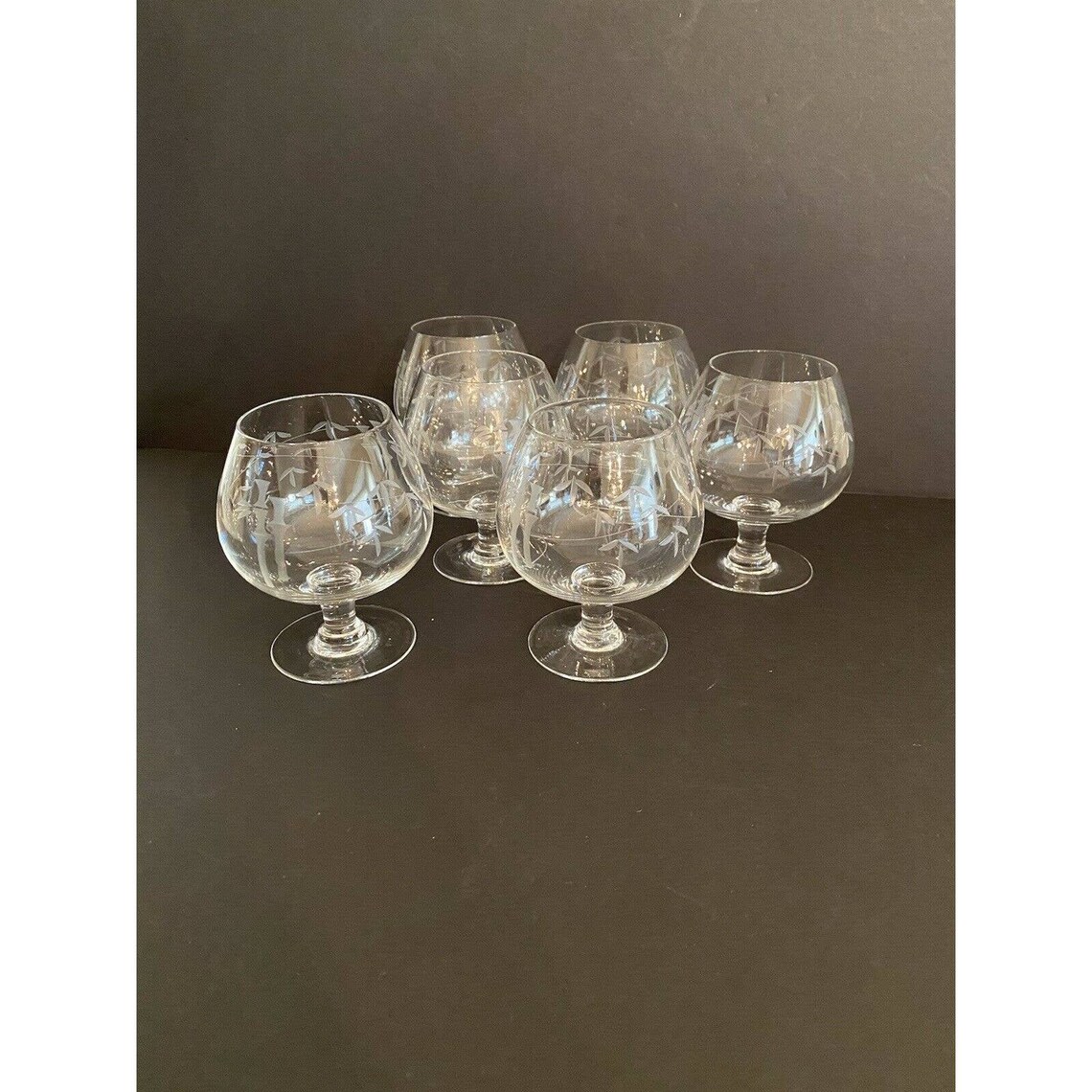 ON SALE TODAY Vintage Etched Clear Crystal Brandy Snifters Etsy