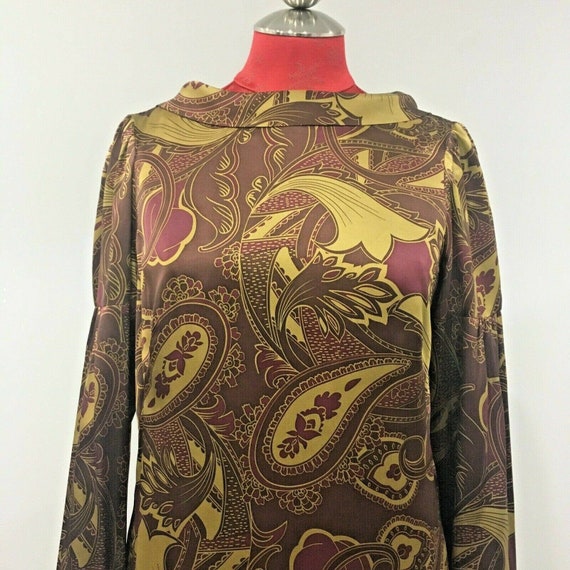 Designer Oleg Cassini pure silk sheath dress, Vin… - image 2