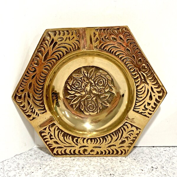 Korean Brass Ashtray Etsy