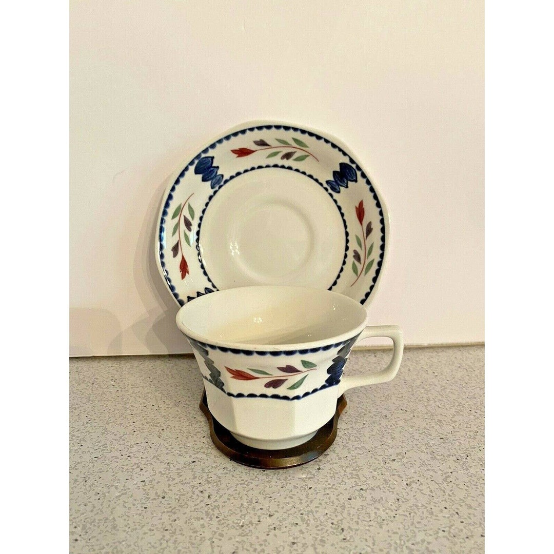 Adams China Ironstone Porcelain Tea Cup and Saucer Set, Retired ...