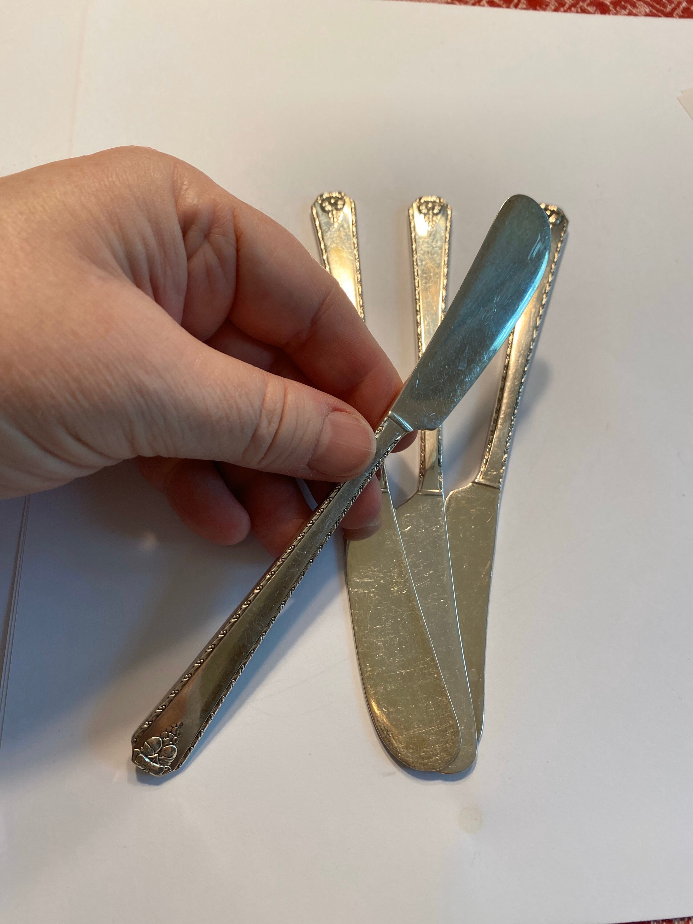 Vintage Silverplate Butter Spreaders Set of 4 Matching Butter Etsy