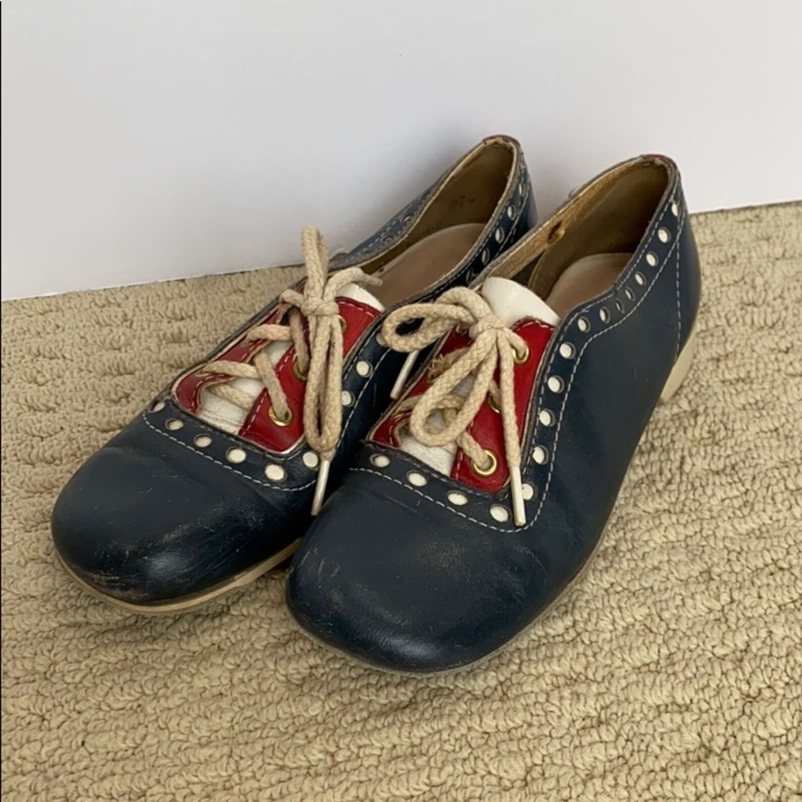 Vintage bowling shoes Retro preppy bowling team Classic red Etsy