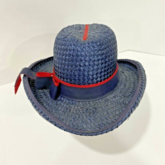 Vintage Mr. John Ladies Hat, Woven Straw Fedora S… - image 2