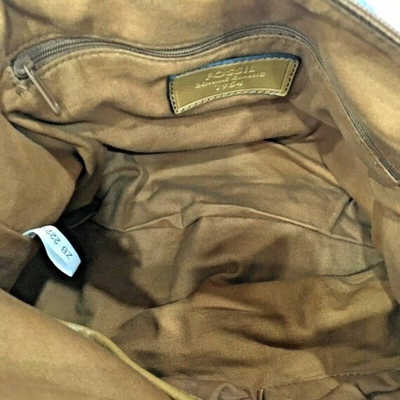 Vintage Fossil Y2K canvas shoulder bag purse, Boh… - image 5