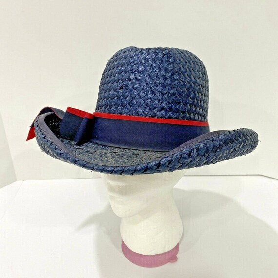 Vintage Mr. John Ladies Hat, Woven Straw Fedora St