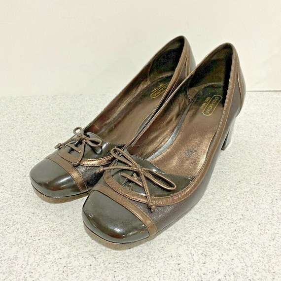 Vintage Y2K Coach Ladies Shoes, Dressy Brown Pate… - image 6